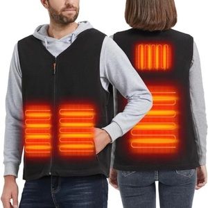 MSDUNOVR Heated Vest for Men Women Ultra Thin Carbon Fiber USB (No Battery) 2XL